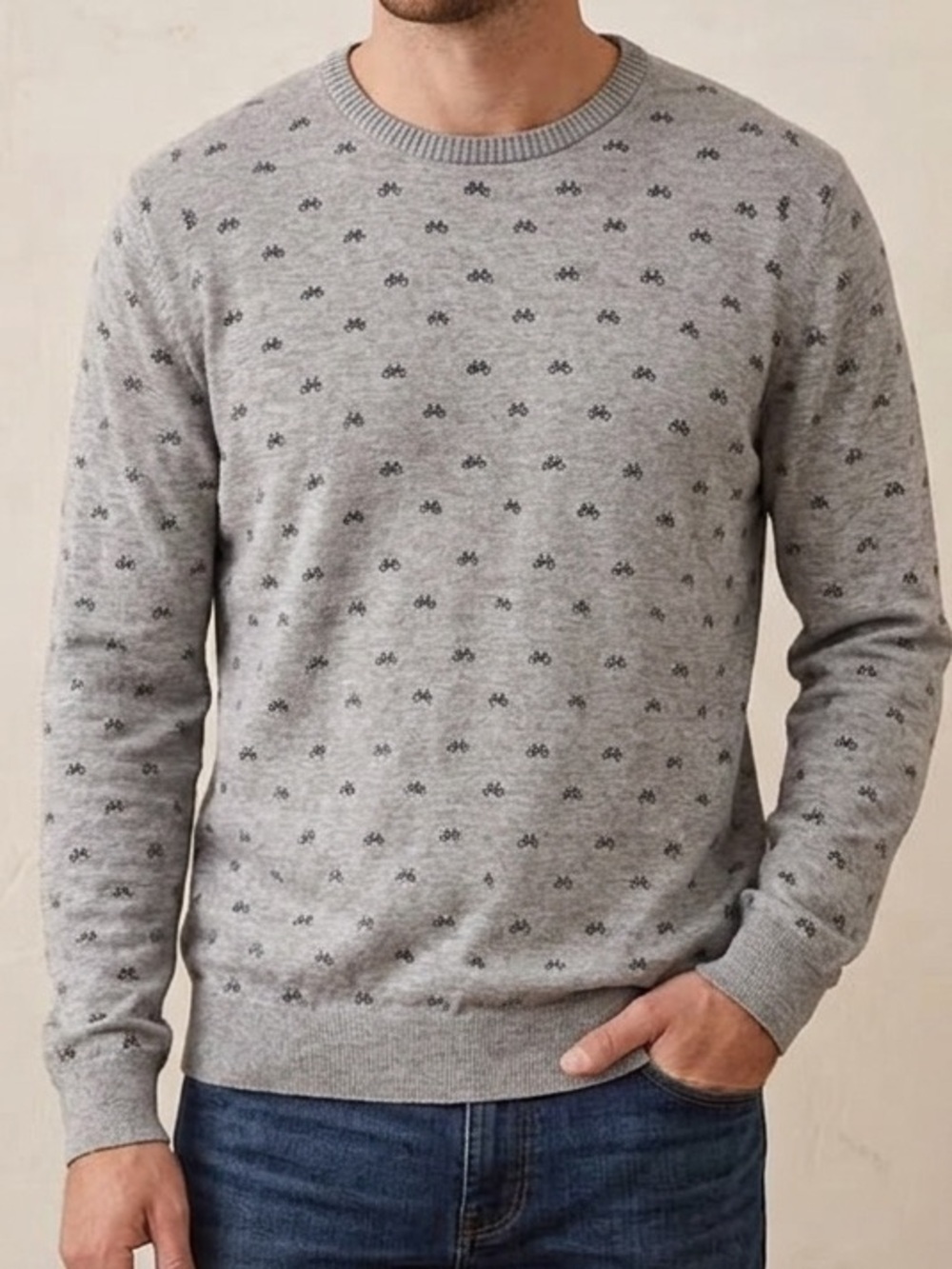 Le 31 Simons Bicycle Crewneck Sweater- XL